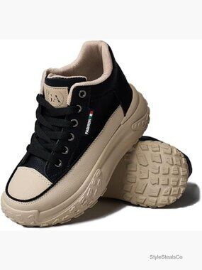 Platform Chunky Sneakers - Breathable Mesh Walking Shoes